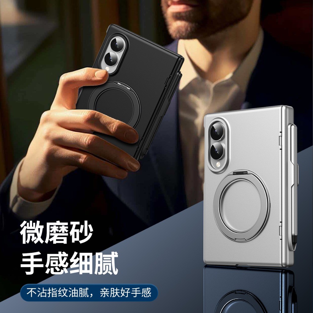 Phone Accessories Ring Holder - 360 ° 回転リングホルダー付き前面強化ガラスフィルム Magsafe対応磁気式スマホケース Samsung Galaxy