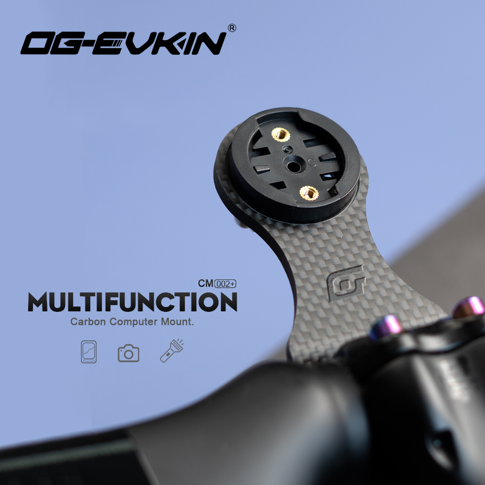 Phone Accessories Rack - OG-EVKIN CM-02+ バイクステムエクステンション カーボンコンピューターマウント コードテーブルラック GPS/バイクコンピューター/カメラ/ライト