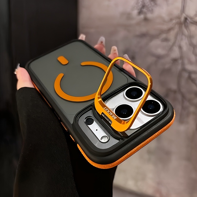 Phone Accessories And Cases - 高級マットクリアバックマグネット式スマホケース、調整可能なキックスタンド付き、iPhone Air 17 ProMax 16 15