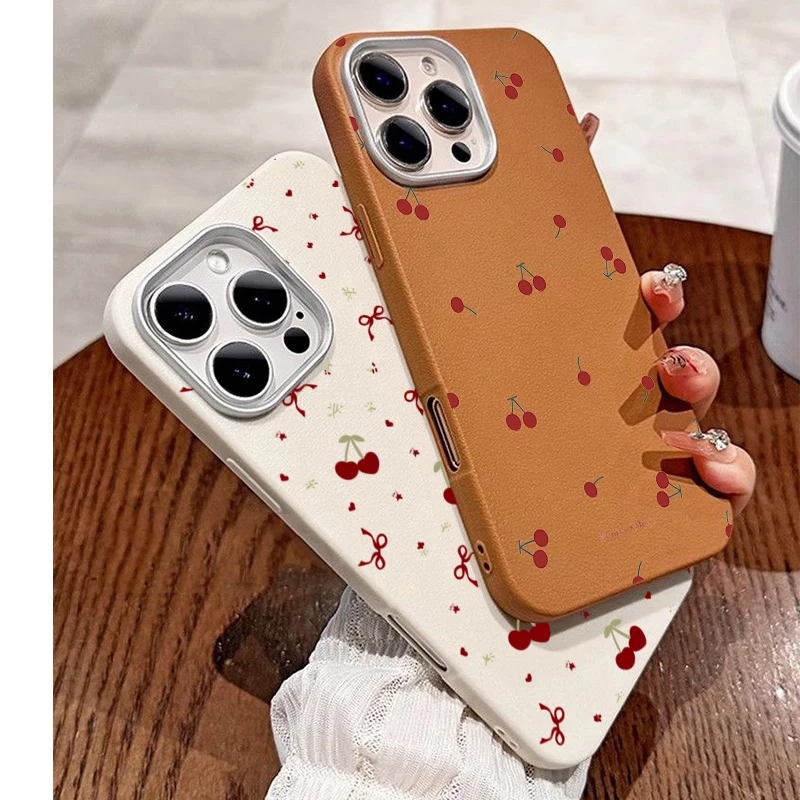 Xiaomi Phone Accessories - INSキュートな漫画風チェリーパターンのスマホケース Xiaomi Poco 17 Pro Max