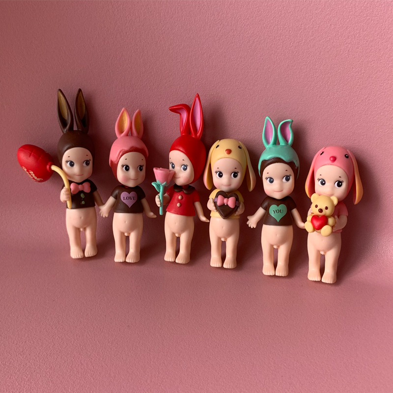 Phone Accessories Sonny Angel - 愛のホットギフトシリーズ キュートな天使のブラインドボックス 漫画人形 ミニミステリーボックス コレクタブルアニメフィギュア 車の装飾