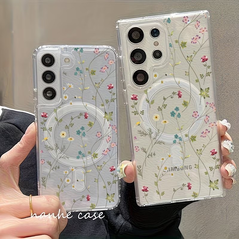 Phone Accessories And Cases - 花柄マグネット式スマホケース Samsung Galaxy S26 S25 S24