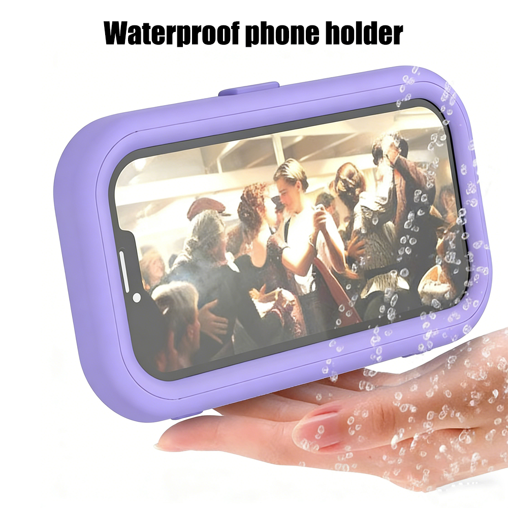 Phone Accessories Hooks - 回転可能なデザインの防水携帯電話収納ボックス1個。シャワーを浴びたり、テレビ番組を見たりするのに適しています。
