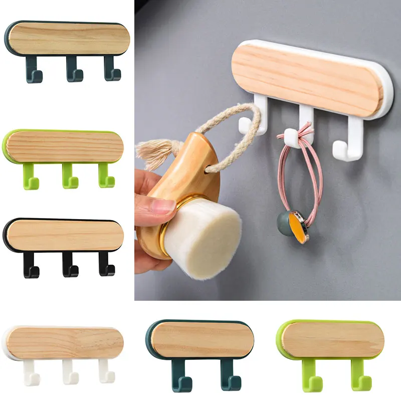 Phone Accessories Hooks - 強力な磁気木製キーホルダー、帽子とスカーフの収納オーガナイザー、リング収納ラック、電話フック、粘着性、壁掛けハンガー