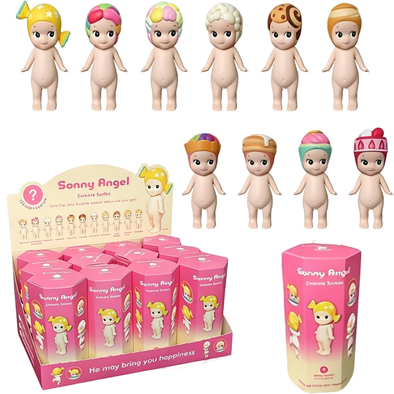 Phone Accessories Sonny Angel - 新しい可愛い天使のミニフィギュア、スイートキャンディブラインドボックス、アニメフィギュア、可愛い人形、オーナメント、ファン向けアニメクリスマス誕生日ギフトおもちゃ