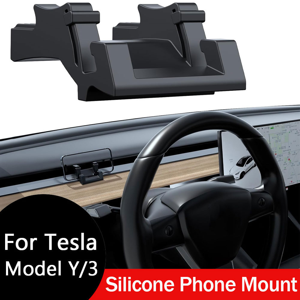 Phone Accessories Hooks - シリコン製スマホホルダー テスラ モデルY 2020-2026 モデル3 アクセサリー