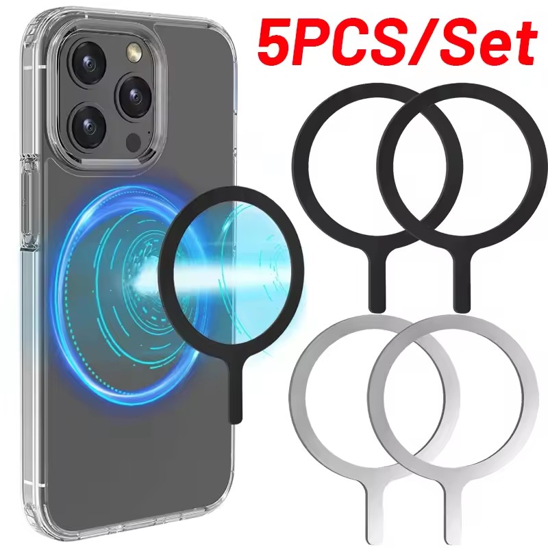 Phone Accessories And Electronics - 5-1個入りステッカーリング Magsafeワイヤレス充電用 iPhone 15 16 17