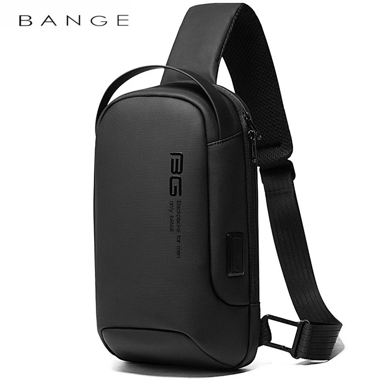 Phone Accessories For Men - BANGE ショートメッセンジャーバッグ バッグ男性用ショルダーメッセンジャーバッグ男性用防水ショートトリップパック