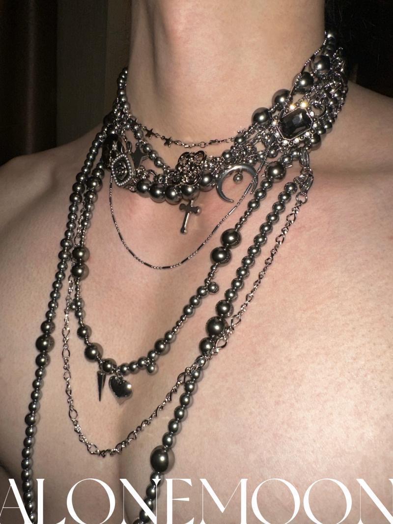 Phone Accessories For Men - 男性と女性のためのチタンとスチールのボディチェーン,オリジナルのネックレス,ジーンズ,ボディアクセサリー,同じスタイル,重工業