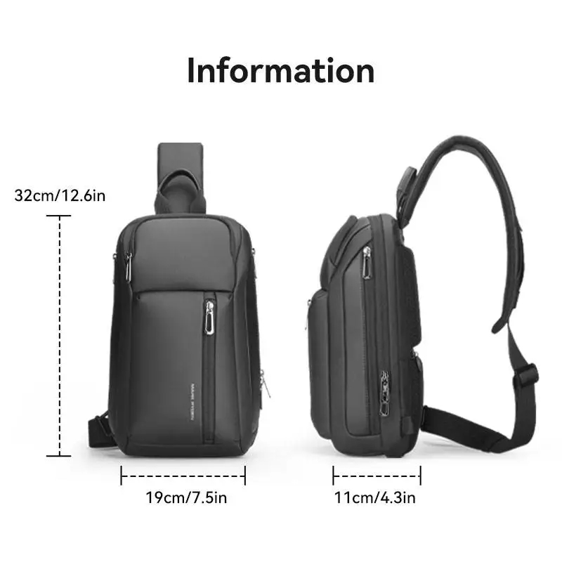 マーク・ライデン多機能チェストバッグメンズクロスボディバッグ - Phone Accessories For Men のレビューと価格