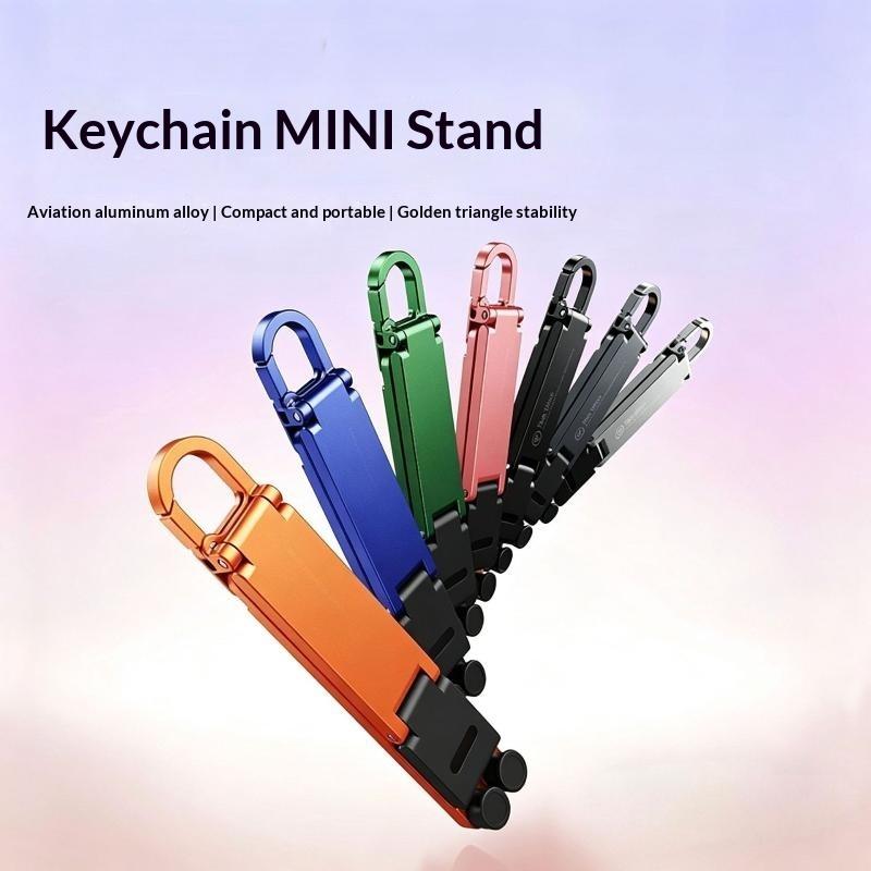 折りたたみ式ミニキーホルダー型携帯電話スタンド、多角度調整可 - Phone Accessories Keychain のレビューと価格