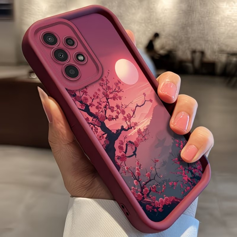 サンセットマウンテンピーク落下防止レッドフォンケース Sam - Phone Accessories Red のレビューと価格