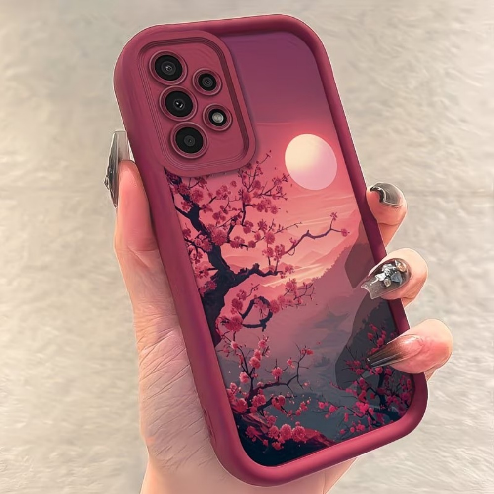 サンセットマウンテンピーク落下防止レッドフォンケース Sam - Phone Accessories Red のレビューと価格