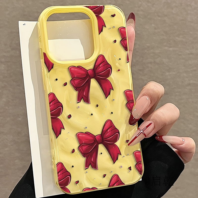 白と赤のリボン柄iPhoneケース iPhone 11 12 - Phone Accessories Red のレビューと価格