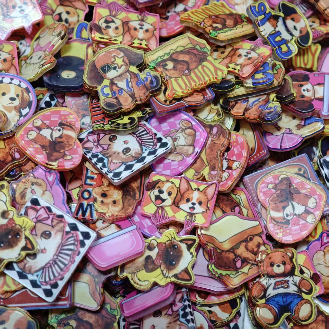 50個/セット 動物アクセサリー ランダムな猫犬画像 繰り返 - Phone Accessories Images のレビューと価格