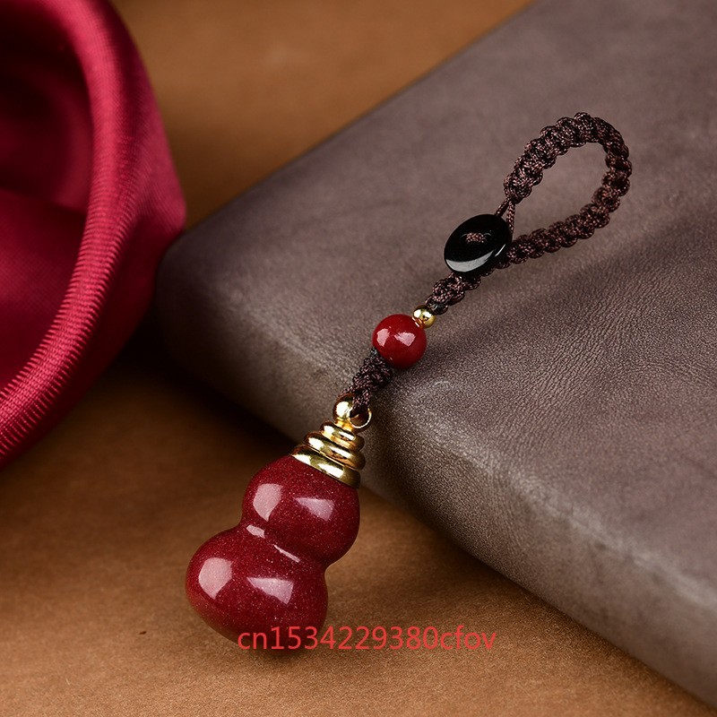 女性用の赤いシナバーペンダント,中空ボトルネックレス,キーバ - Phone Accessories Red のレビューと価格
