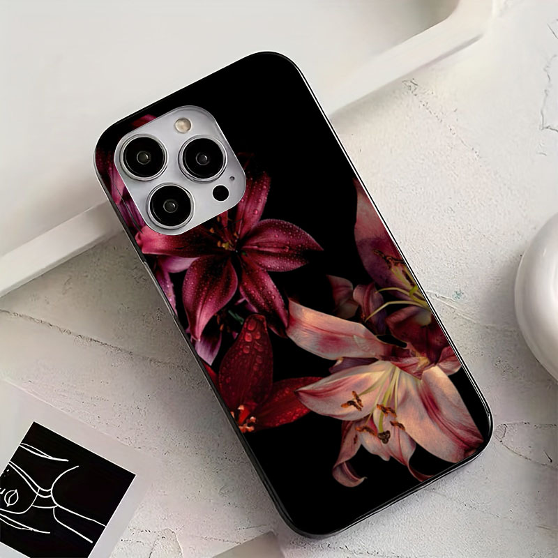 エレガントな赤いユリの花柄 iPhoneケース iPhone - Phone Accessories Red のレビューと価格
