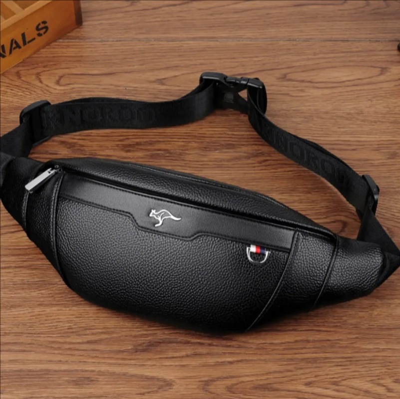 ビジネスレザーウエストバッグ多機能ワークアウト旅行ランニング - Phone Accessories For Men のレビューと価格