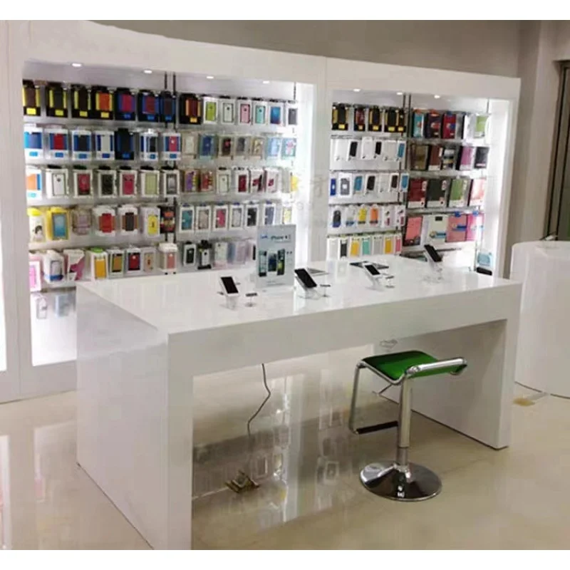 木製スラットウォール携帯電話アクセサリーキャビネット（フック - Phone Accessories Store のレビューと価格