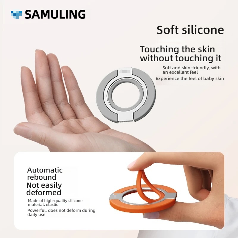 両面磁気シリコンフィンガーリング電話ホルダー携帯電話アクセサ - Phone Accessories And Electronics のレビューと価格