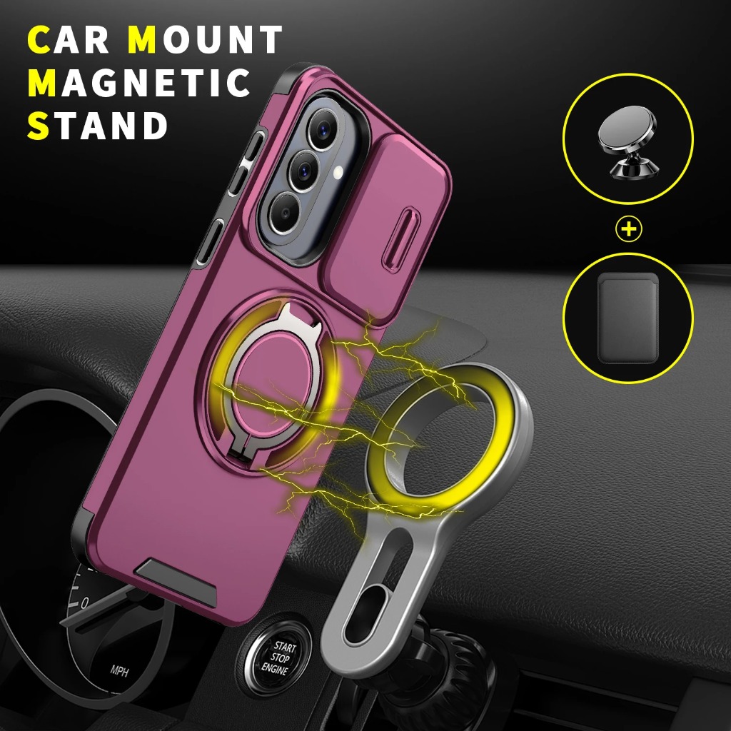 360度回転マグネットリングホルダー付きアーマーケース Sa - Phone Accessories Ring Holder のレビューと価格
