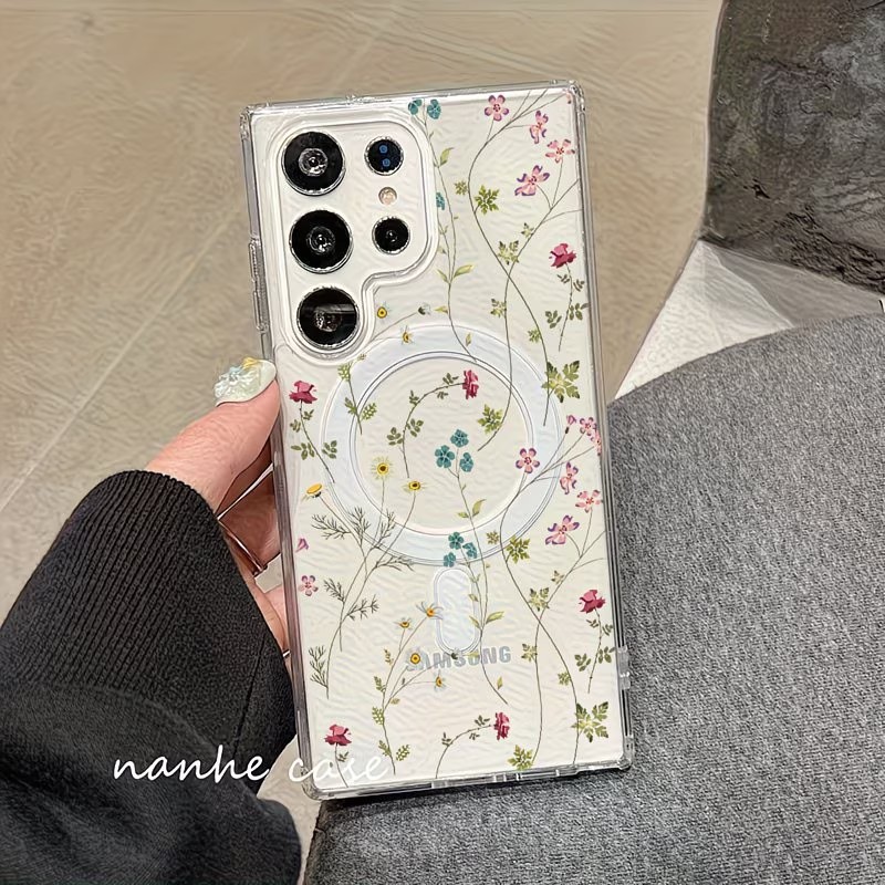 花柄マグネット式スマホケース Samsung Galaxy  - Phone Accessories And Cases のレビューと価格