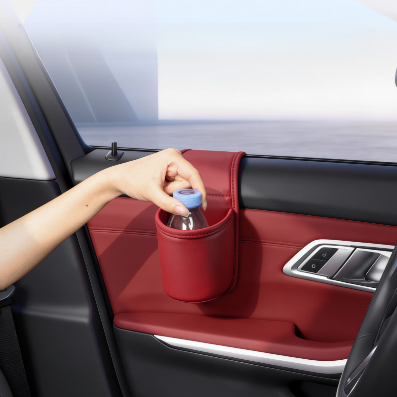 車のドアカップホルダードライバー用レザー自動ドリンクラック収 - Phone Accessories Rack のレビューと価格