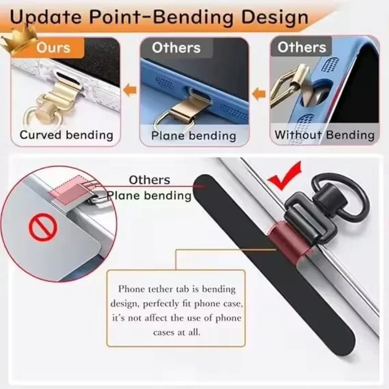 360度回転式スマホランヤードクリップ、金属製ステンレス鋼テ - Phone Accessories Ring Holder のレビューと価格