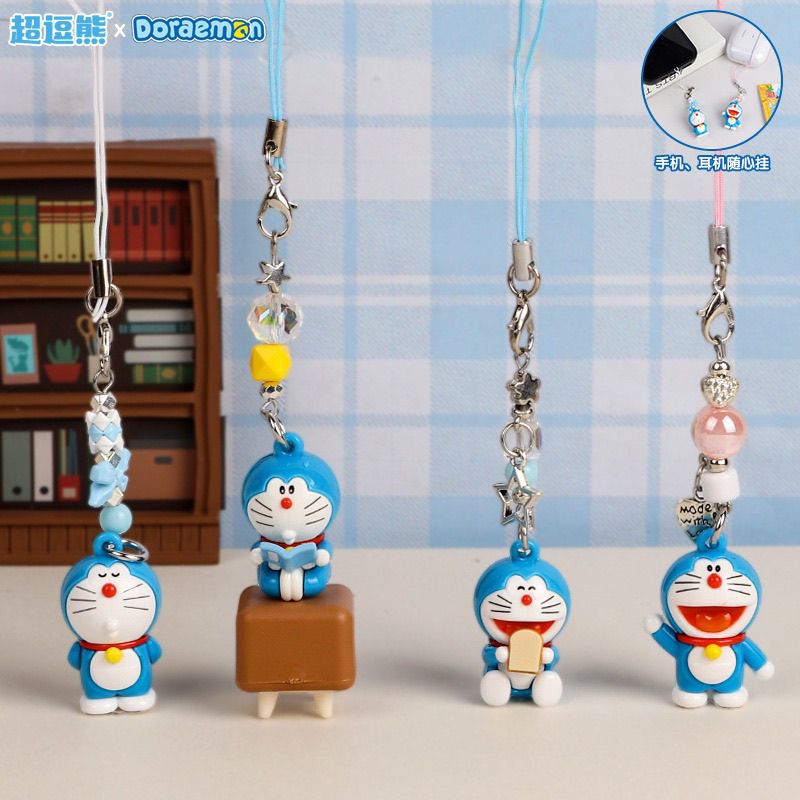 ドラえもん人形キーホルダークリエイティブ猫ペンダント電話チェ - Phone Accessories Keychain のレビューと価格