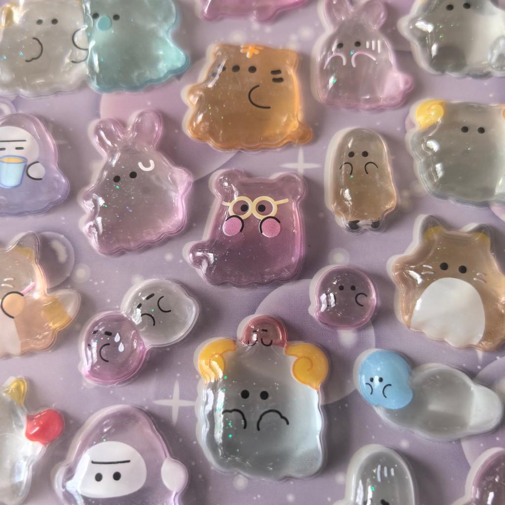 かわいい透明ポップシールステッカー 4 枚 - ジャーナル、 - Phone Accessories Store のレビューと価格