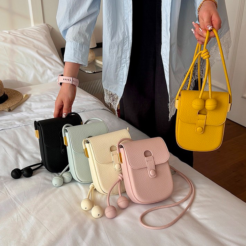 高級ブランドミニイエロークロスボディバッグ女性用ソフト PU - Phone Accessories Brands のレビューと価格