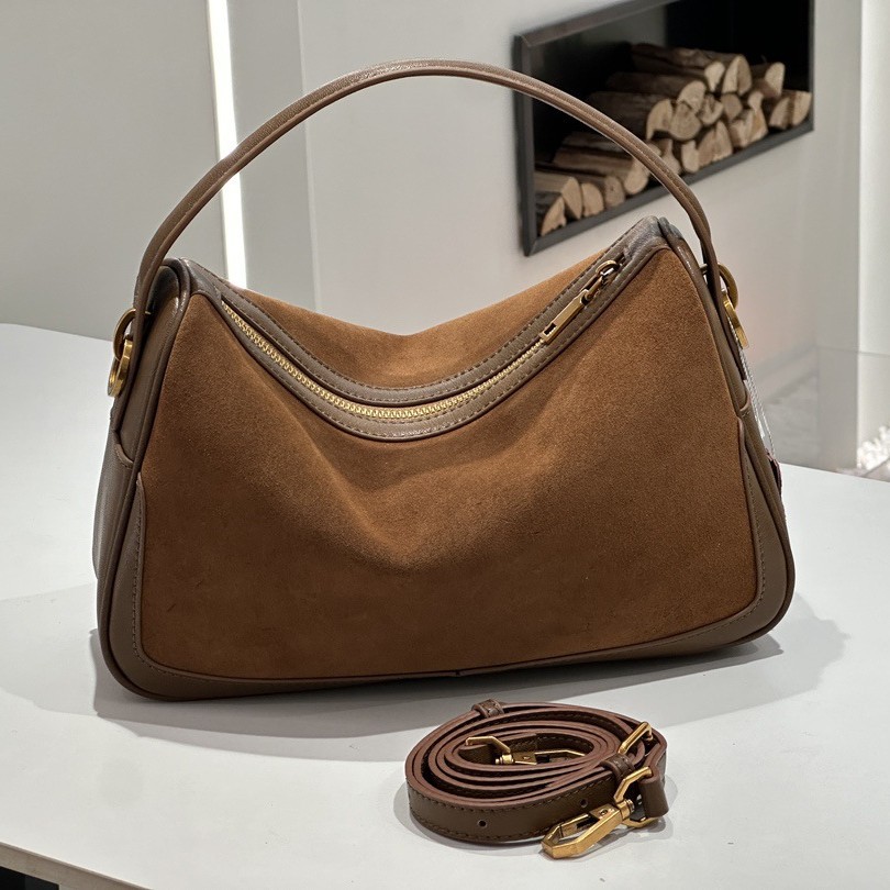 女性の本物のスエード牛革ショルダーバッグレトロ大容量牛クロス - Phone Accessories Brands のレビューと価格