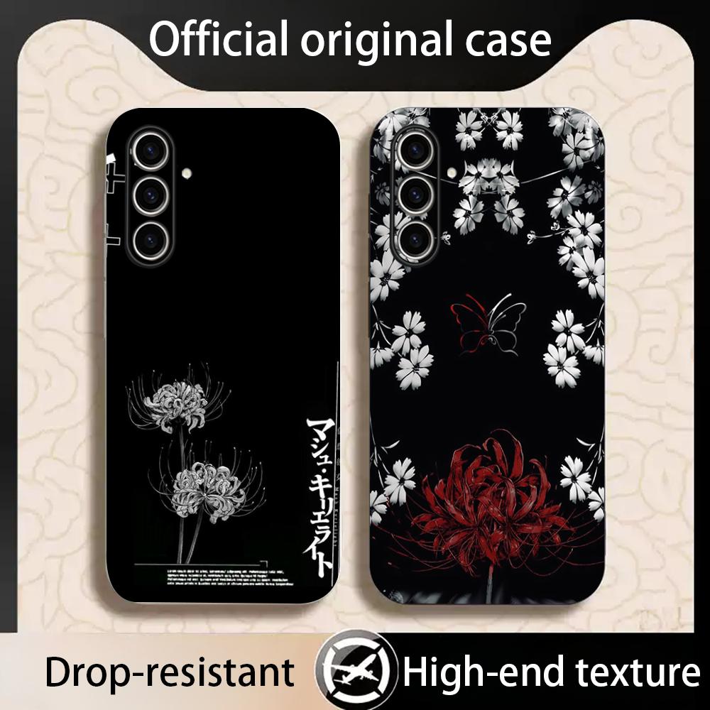 赤いスパイダーリリー柄の日本風アートデザインスマホケース S - Phone Accessories Red のレビューと価格