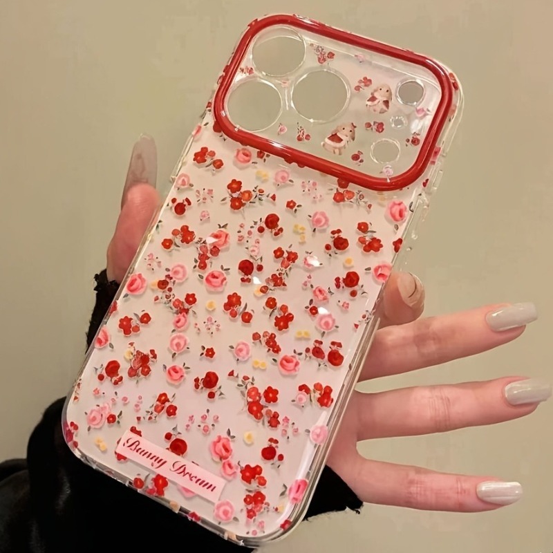 素敵な漫画風赤い花柄のiPhoneケース iPhone 1  - Phone Accessories Red のレビューと価格