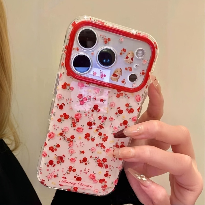 素敵な漫画風赤い花柄のiPhoneケース iPhone 1  - Phone Accessories Red のレビューと価格