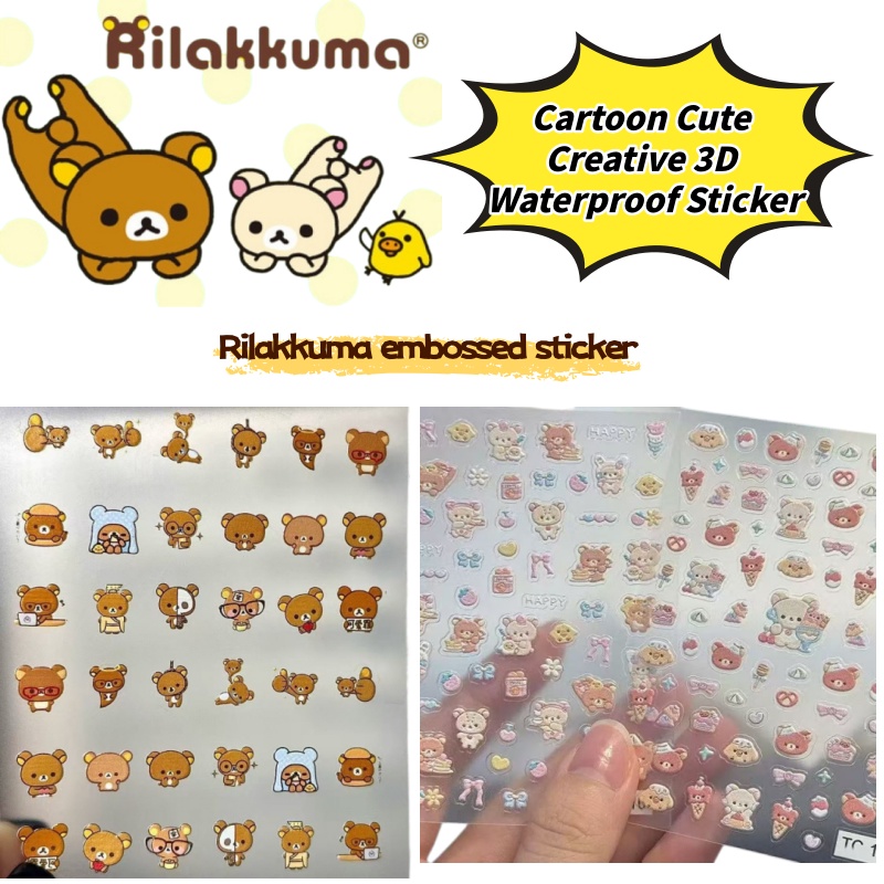 漫画風のかわいいリラックスしたクマのネイルアートクリエイティ - Phone Accessories And Electronics のレビューと価格